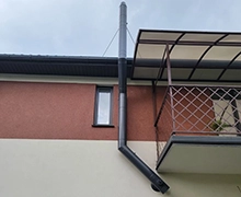 Пофарбований димохід для каміна