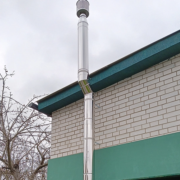 Наружный дымоход с искрогасителем