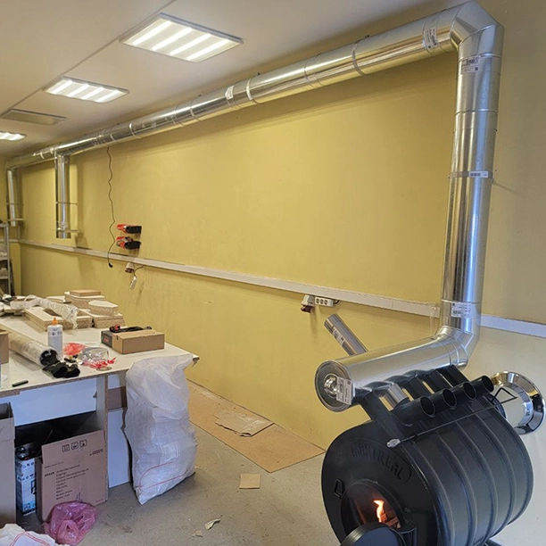 Распределения тёплого воздуха от печи